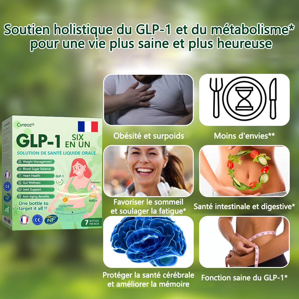 ❤️𝑩𝒐𝒖𝒕𝒊𝒒𝒖𝒆 𝒐𝒇𝒇𝒊𝒄𝒊𝒆𝒍𝒍𝒆 |𝐂𝐯𝐫𝐞𝐨𝐳® GLP-1 Liquide pour la santé 6 en 1 (Une seule dose par jour - resultats visibles des 7 jours)