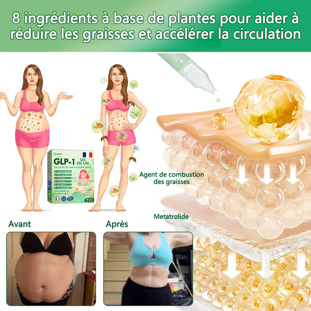 ❤️𝑩𝒐𝒖𝒕𝒊𝒒𝒖𝒆 𝒐𝒇𝒇𝒊𝒄𝒊𝒆𝒍𝒍𝒆 |𝐂𝐯𝐫𝐞𝐨𝐳® GLP-1 Liquide pour la santé 6 en 1 (Une seule dose par jour - resultats visibles des 7 jours)