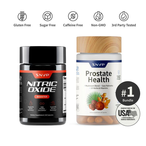👨‍⚕️Ultimate Men's Health Bundle - Supplements🔥69%OFF⏰ - Nitric Oxide Booster 60ct + Prostate Health Bundle - Natural Supplement Capsules - Support Blood Circulation & Prostate Health👍