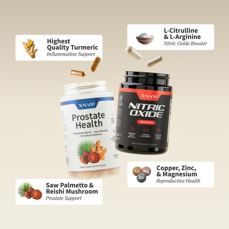 👨‍⚕️Ultimate Men's Health Bundle - Supplements🔥69%OFF⏰ - Nitric Oxide Booster 60ct + Prostate Health Bundle - Natural Supplement Capsules - Support Blood Circulation & Prostate Health👍