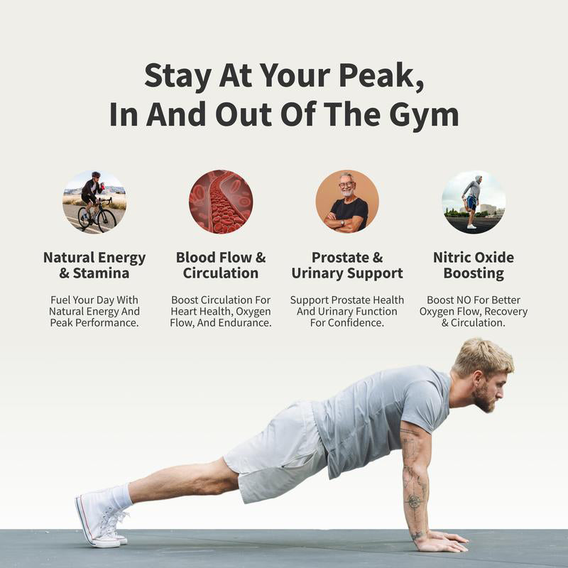👨‍⚕️Ultimate Men's Health Bundle - Supplements🔥69%OFF⏰ - Nitric Oxide Booster 60ct + Prostate Health Bundle - Natural Supplement Capsules - Support Blood Circulation & Prostate Health👍